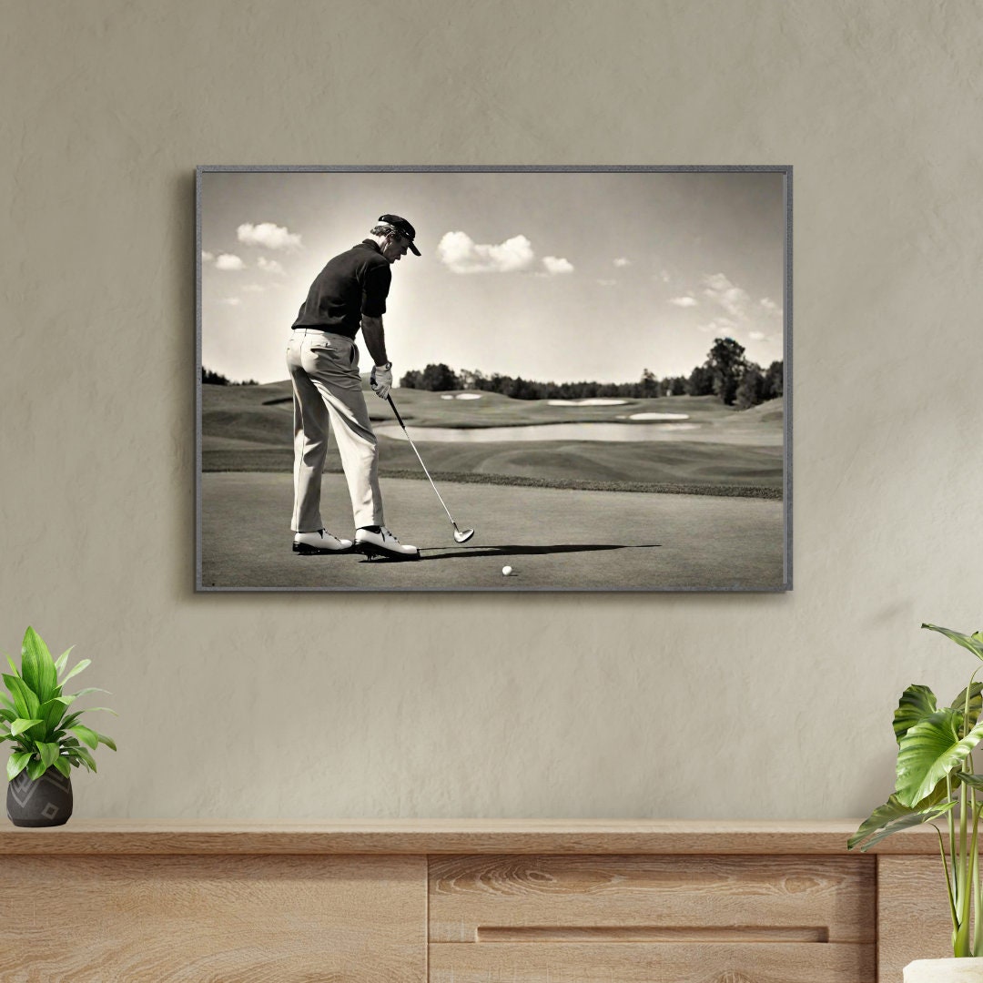 Golf Wall Art, Black and White Art, Golf Print, Vintage Wall Art, Funny