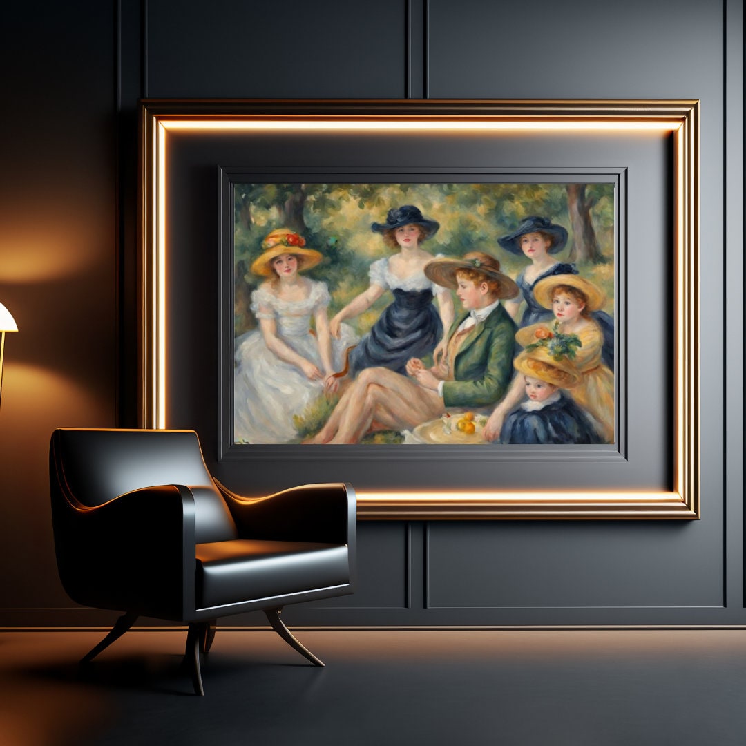 Pierre auguste Renoir Inspired Painting Of Women Impressionistic pierre-auguste-renoir-inspired-painting-of-women-impressionistic