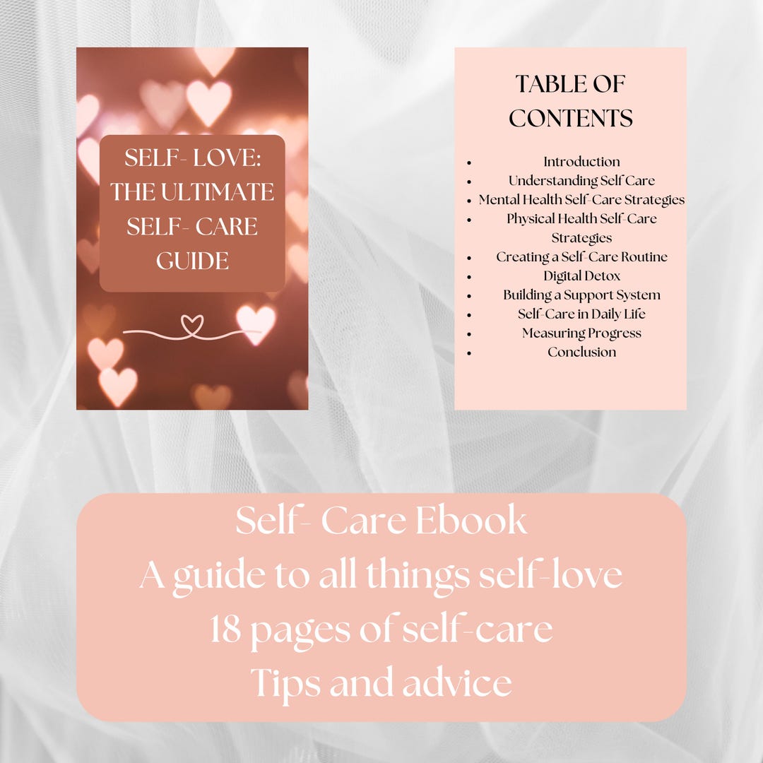 Self Care Book, Self Care Guide, Self Love Book, Mental Health Book ...