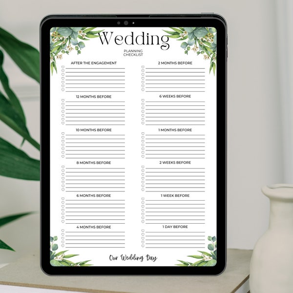 Bruiloft checklist, weddingplanner, bruiloft takenlijsten, takenlijst, lijsten, checklist, gelegenheid checklist, trouwplan, digitale planner