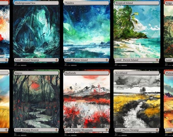 Dual Lands Full Art Komplette Sets oder Singles – Proxy-Foil-MTG-Karte