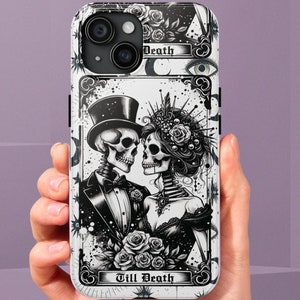 Carte de tarot coque pour iPhone cadeau pour amoureux Witchy étoiles lunes iPhone 11 12 13 14 15 16 Pro Max téléphone portable cadeau de mariage pour lecteur de tarot look gothique