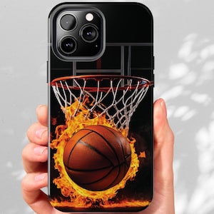 Basketball iPhone Case Sports Lovers Gift iPhone 11 12 13 14 15 16 Pro Max Gift for Dad Basketball Mom Cellphone Case Cool Sports iPhone Pro