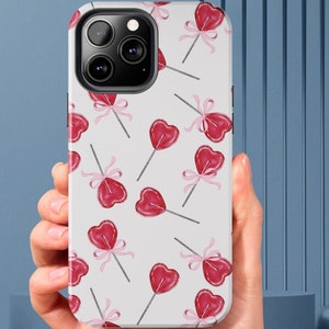 Coquette iPhone Case Cute Minimalist Aesthetic iPhone 11 12 13 14 15 16 Pro Max Gift Cellphone Cover Hearts Bows Girly Samsung iPhone Mini