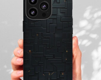 Futuristic Geometric iPhone Case: Sleek Tech-Chic Design