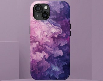 Purple Ombre iPhone Case: Gradient Color Design, Protective Phone Cover