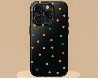 Polka Dot iPhone Case: Colorful Minimalist Phone Cover