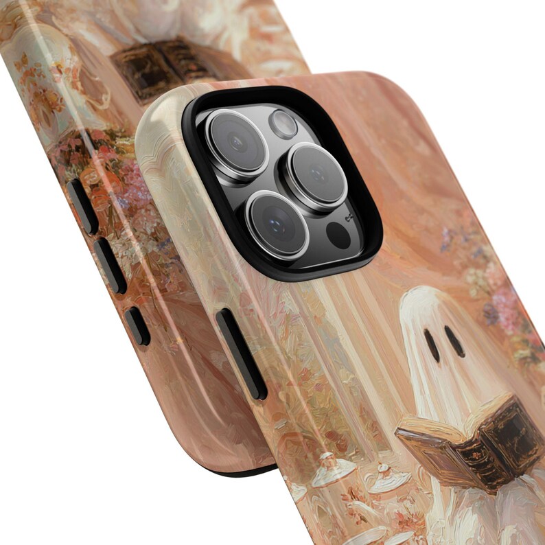 Cute iPhone Case Oil Painting Look Reading Ghost Coquette Aesthetic iPhone 11 12 13 14 15 16 Pro Max Preppy Case Girly Ghost Samsung Google bild 2