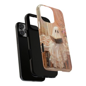 Cute iPhone Case Oil Painting Look Reading Ghost Coquette Aesthetic iPhone 11 12 13 14 15 16 Pro Max Preppy Case Girly Ghost Samsung Google bild 4
