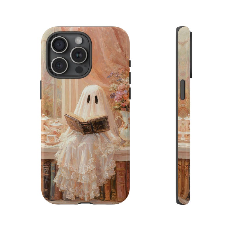 Cute iPhone Case Oil Painting Look Reading Ghost Coquette Aesthetic iPhone 11 12 13 14 15 16 Pro Max Preppy Case Girly Ghost Samsung Google bild 7