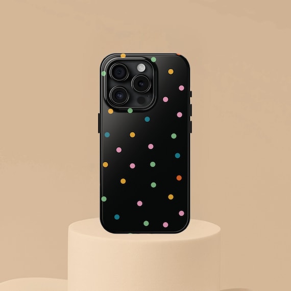 Polka Dot iPhone Case: Colorful Minimalist Phone Cover