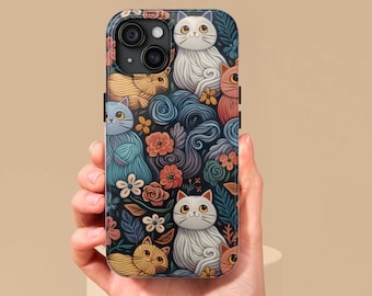 iPhone Case Cat Lovers Gift for Cat Mom, Gift for Aunt Cute, iPhone Case 11 12 13 14 15 Pro Gift for Girlfriend, Gift for Her, Gift for Wife