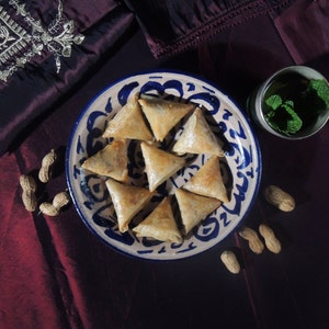 Homemade Moroccan Peanut Briwat Cookies / Homemade Cookies / Moroccan Sweets / Moroccan Pastries