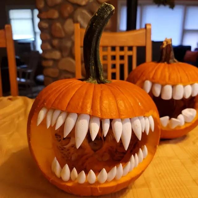 Pimp my Pumpkin Teeth - Pumpkin Teeth - Halloween Decoration