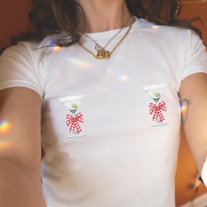 Christmas Dirty Martini Nips Baby Tee Dirty Martini Baby Tee Dirty Martini Shirt Filthy Martini Dirty Martini Gift Y2k Baby Tee Extra Olives