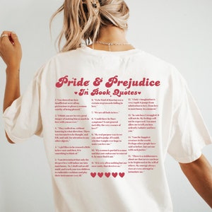 Pride And Prejudice T Shirt Jane Austen T Shirt Jane Austen Gifts Bookish TShirt Light Academia Shirt Book Lover Gift Classic Literature Top