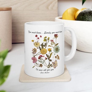 Pride and Prejudice Mug Jane Austen Gifts Mr Darcy Quote Mug Librarian Gift Light Academia Mug Book Lover Gift Bookish Mug Jane Austen Quote
