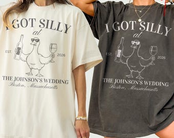 Custom Wedding Toss Shirts Silly Goose Personalized Bridal Party Favors Newlywed Gift Matching Wedding Party Gifts Bride To Be Shirt