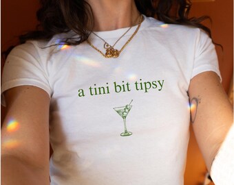 Dirty Martini Baby Tee Bikini and Martini Martini Bachelorette Tini Bit Older New Years Shirts Bartender Shirt Dirty 30 Old Money Aesthetic