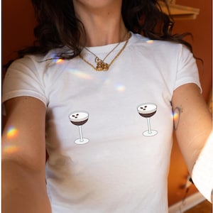 Espresso Martini Nips Baby Tee Espresso Martini Baby Tee Espresso Martini Shirt Espresso Martini Bachelorette Theme Gift Y2k Tini Time