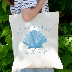 Bolso de mano &quot;Último brindis en la costa&quot; Bolso de playa &quot;Último brindis en la costa&quot; Bolso de mano para novia Bolso de mano para despedida de soltera Bolso de mano para despedida de soltera Amalfi costero
