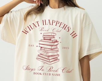 Comfort Colors®Book Club Personalized Shirts Book Club TShirt Book Club Gifts For Book Lovers Custom Gift For Reader Book Lover Gifts Read