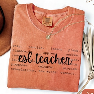 ESL Teacher Shirt Custom ESL Teacher Gift Multilingual Teacher Shirt Teacher Appreciation Second Language Teacher Shirt English Teacher Tee