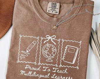 ESL Teacher Shirt ESL Teacher Gift Multilingual Teacher Shirt Teacher Appreciation Second Language Teacher Shirt English Teacher Shirt