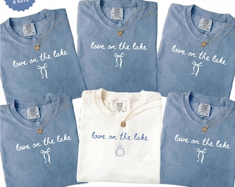 Love on The Lake Bachelorette Shirts Custom Lake Bachelorette Party TShirt Camping Bachelorette Wedding Mountain Bachelorette Lake Trip