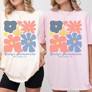 Wildflower Bachelorette Party Shirt Custom Floral Bridesmaid Shirt Floral Bachelorette Last Bloom Flower Garden Party Bachelorette Shirts