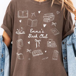 Comfort Colors®Book Club Personalized Shirts Custom Book Lover Clothing Bookish Shirt Personalized Gift For Book Lovers Reading Club Shirt