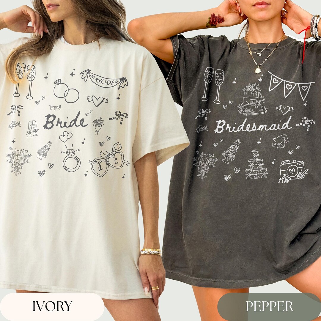 Custom Bridal Party Shirts Personalized Bridesmaid Tshirts Bride ...