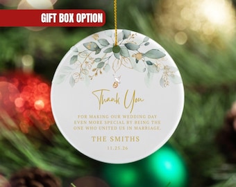 Custom Officiant Wedding Gift Ornament Personalized Christmas Ornament Gifts For Officiant Wedding Officiant Proposal Keepsake Pastor Gift