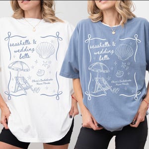 Seashells And Wedding Bells Custom Bachelorette Shirt Last Splash Beach Bachelorette Shirt Coastal Last Toast Coastal Themed Bachlorette Tee