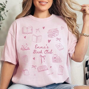 Comfort Colors®Book Club Personalized Shirts Custom Book Lover Clothing Bookish Shirt Personalized Gift For Book Lovers Reading Club Shirt