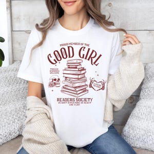 Smut Shirt Good Girl Book Club Enemies To Lovers Dark Romance STFUATTDLAGG Thick And Spicy Spicy Book Shirt Smut Lover Buy Me Books T Shirt White
