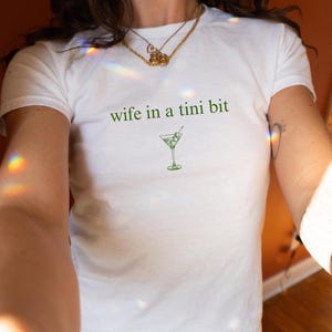 Wife In A Tini Bit Baby Tee Dirty Martini Themed Bachelorette Party Bride To Be Tee Dirty Martini Bride Baby Tee Dirty Martini Bachelorette