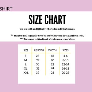 Pode incluir: Uma tabela de tamanhos de camisetas, com medidas em polegadas. A tabela inclui tamanhos de S a XXL, com os comprimentos, larguras e tamanhos portugueses correspondentes. O texto indica que as camisetas s&atilde;o da Bella Canvas.