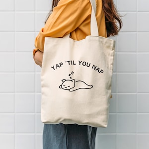Yapper Tragetasche Yap Tote Yap Nickerchen zertifizierte Yapper Professionelle Yapper Top Tier Yapper Y2k Tragetasche Sauberes Mädchen Preppy Gen Z Geschenk Viral Meme