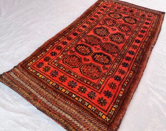 Handgewebter Tribal Wolle Kissenbezug,Vintage afghanischer Belutsch Kissenbezug