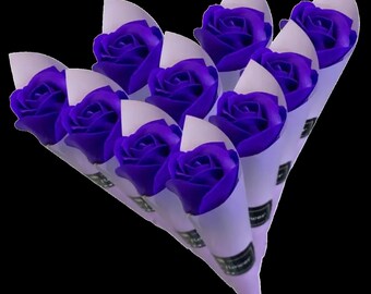 10PC Realistic Artificial Rose Flower Boquet