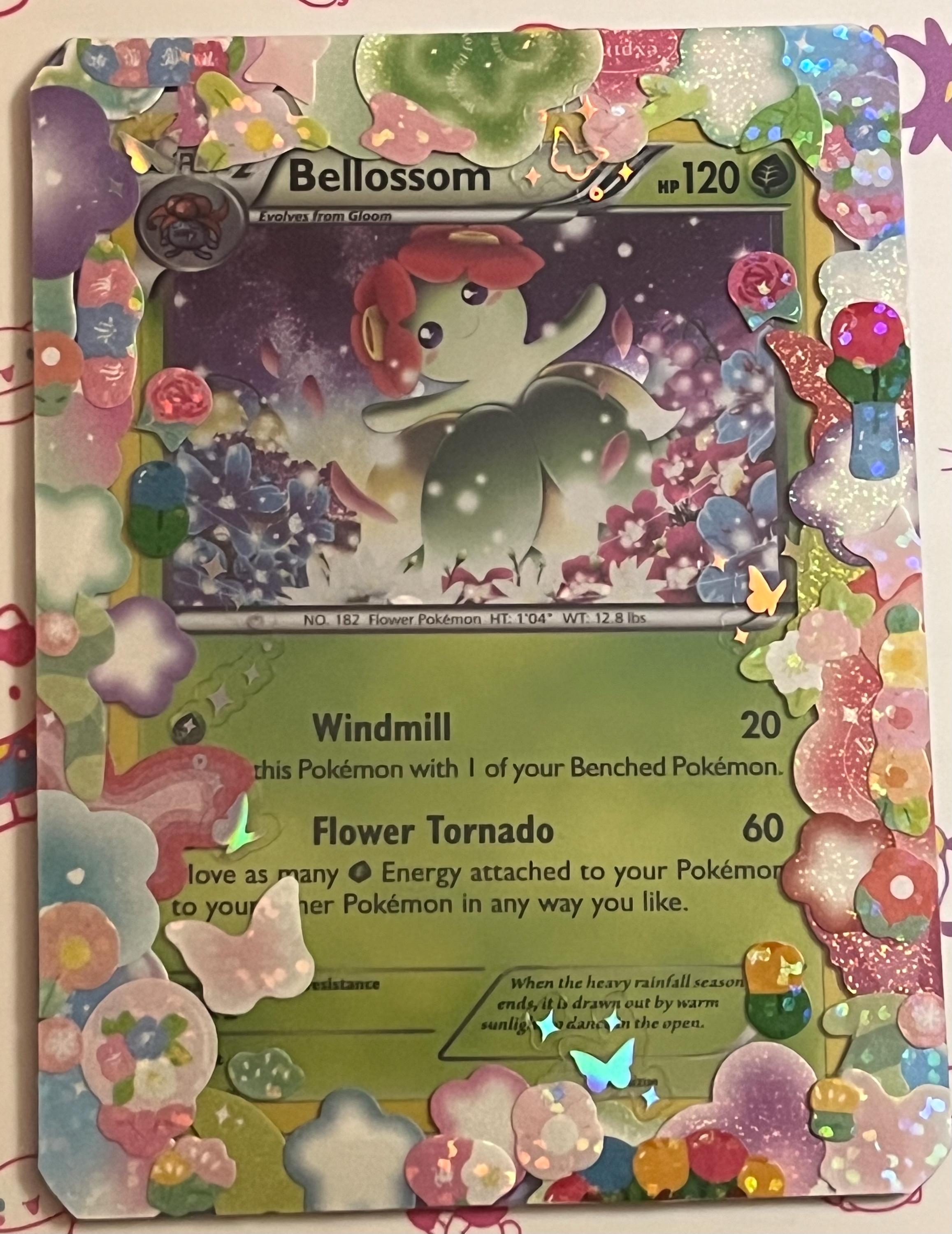 Bellossom Decorated Pokemon Card - Etsy