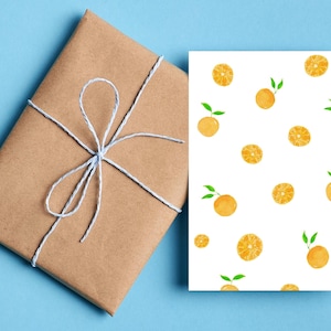 Carte de voeux imprimable orange aquarelle | Téléchargement numérique | Toute carte d'occasion | Merci, hôtesse | Blanc à l'intérieur | Art imprimable