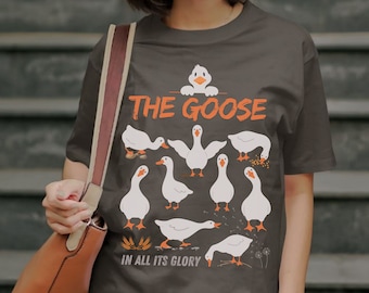 Funny Goose Graphic Tee, Whimsical Bird Shirt