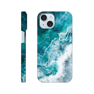 Ocean waves phone case, summer blue sea phone case for iPhone 16 15 14 13 12 11 Pro Max XS Max XR