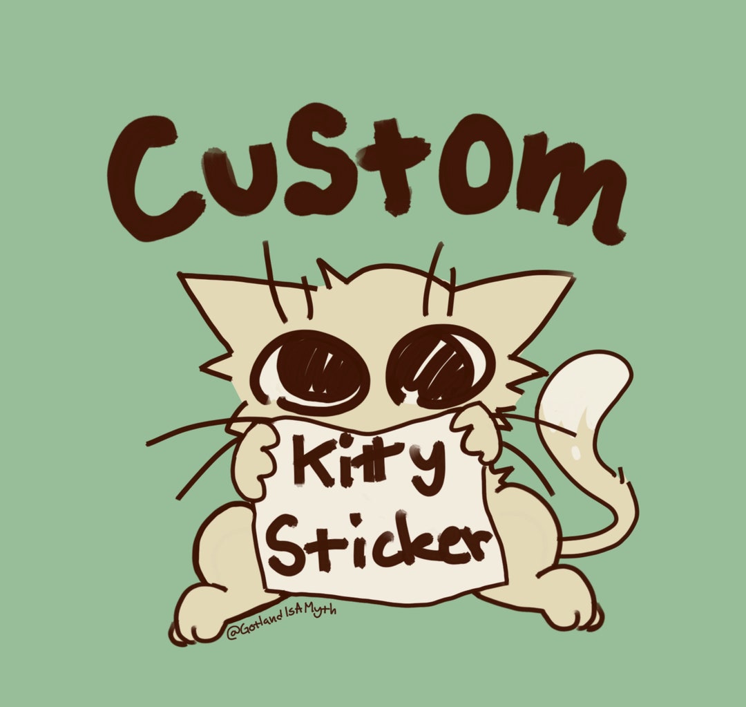 Custom Kitty Sticker - Etsy
