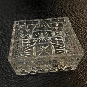Bellissimo porta sapone/portagioie o portasigarette in vetro Anchor Hocking Vintage degli anni '40