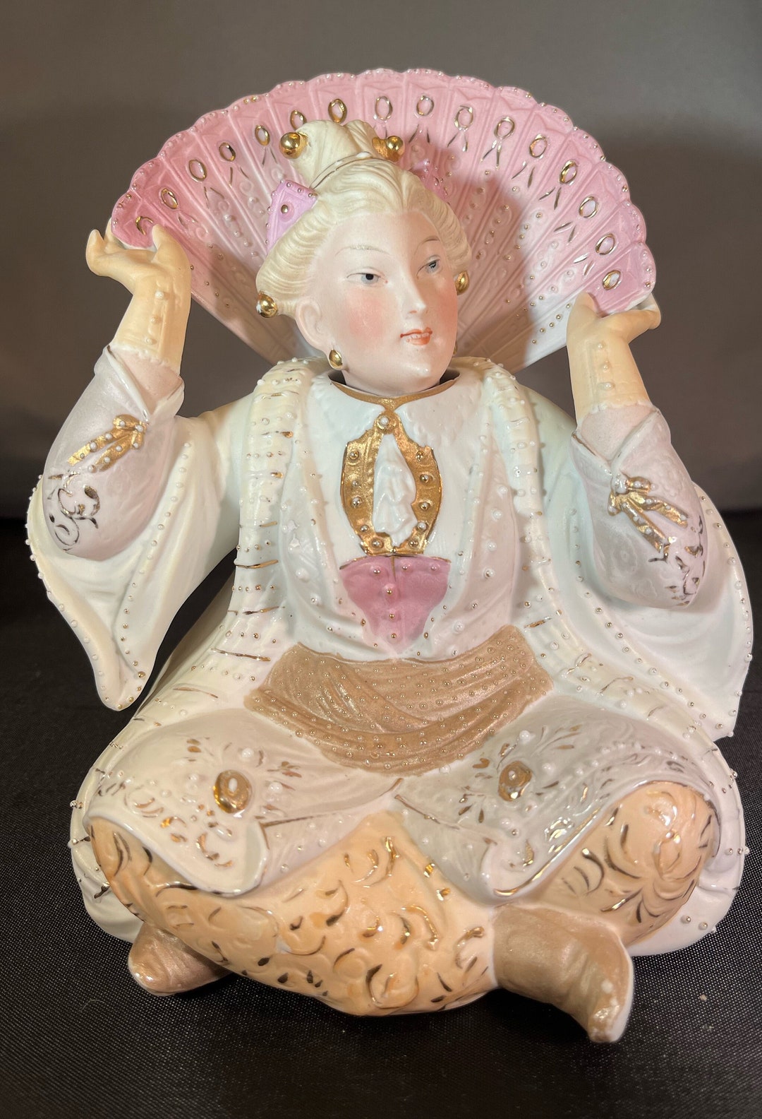 Meissen Antique German Porcelain Nodder Adorned Lady Statue - Etsy