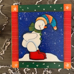 Christmas Wooden  box, Hand-Painted Gift Box