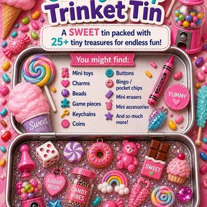 Candy Trinket Tin ~ 25+ Mini Mystery Treasures